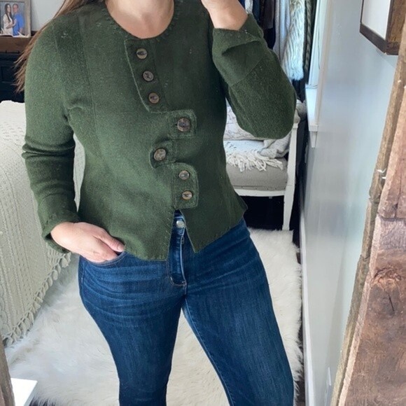 Sweaters - Beyond threads green alpaca wool blend sweater size small